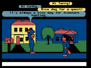 Two users avatars chat in Habitat