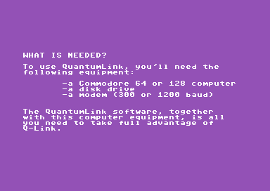 Q-link demo costs screen